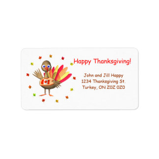 Étiquette Canadian Thanksgiving Baby Turkey