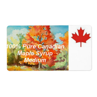 Étiquette canadien de sirop d'érable