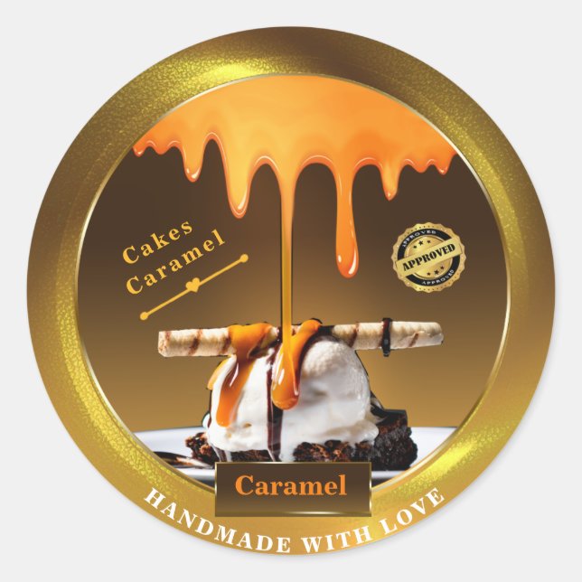 étiquette caramel personnalisé (Devant)