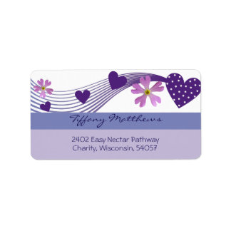 Étiquette cardiaque Lila malva