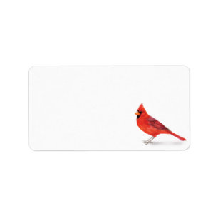 Étiquette Cardinal masculin rouge