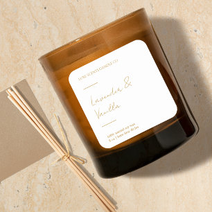 Étiquette Carré à bougie parfumée Gold & Lux