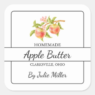 Étiquette Carré de beurre Apple fait maison
