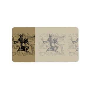 Étiquette Carte Aquarius Constellation Hevelius 1690 sur Tau