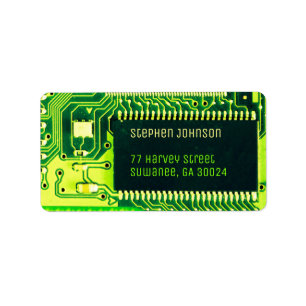 Étiquette Carte verte PCB, circuit imprimé de pièces électro