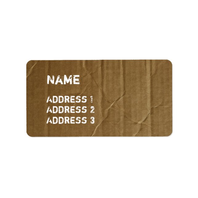 Étiquette Carton amusant (Devant)