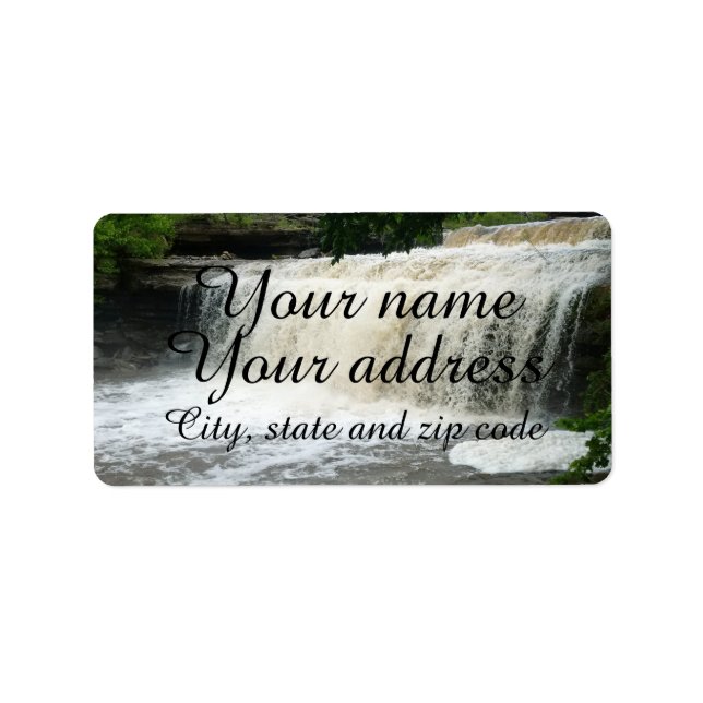 Étiquette Cascade (Devant)