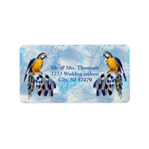 Étiquette Catcher de rêve bleu exotique stationnaire