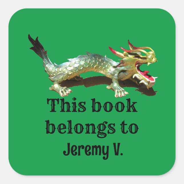 Étiquette - Ce livre appartient à Dragon (Devant)