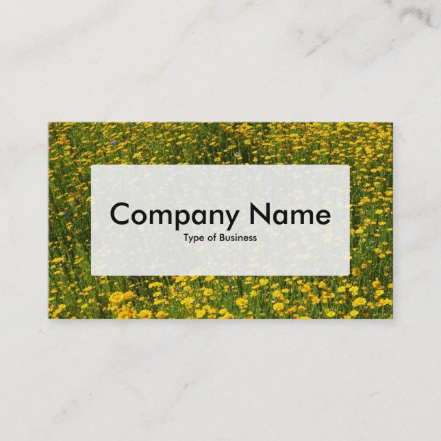 Étiquette central v3 - Lit de marguerites jaunes (Devant)