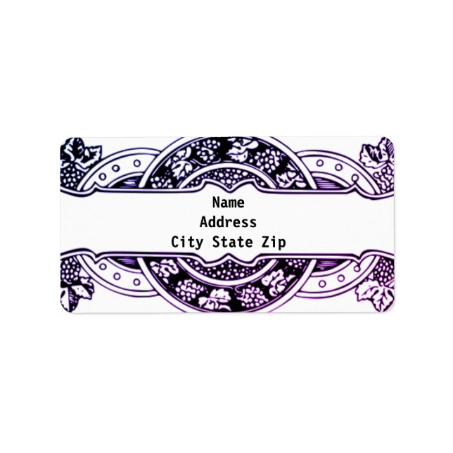 Étiquette Cépages baroques Cadre (Devant)