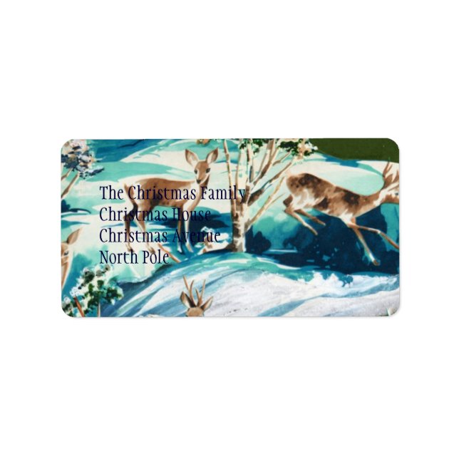 Étiquette Cerf de scrapbook (Devant)