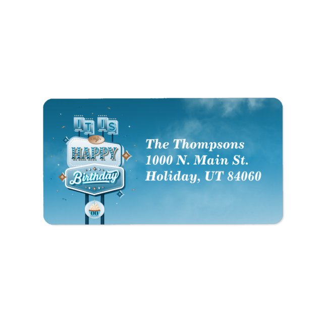 Étiquette C'est mon joyeux Anniversaire Retour Adresse Étiqu (Devant)