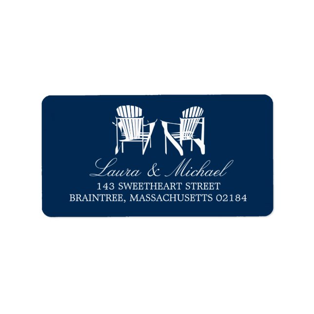 Étiquette Chaises Adirondack | Adresse (Devant)