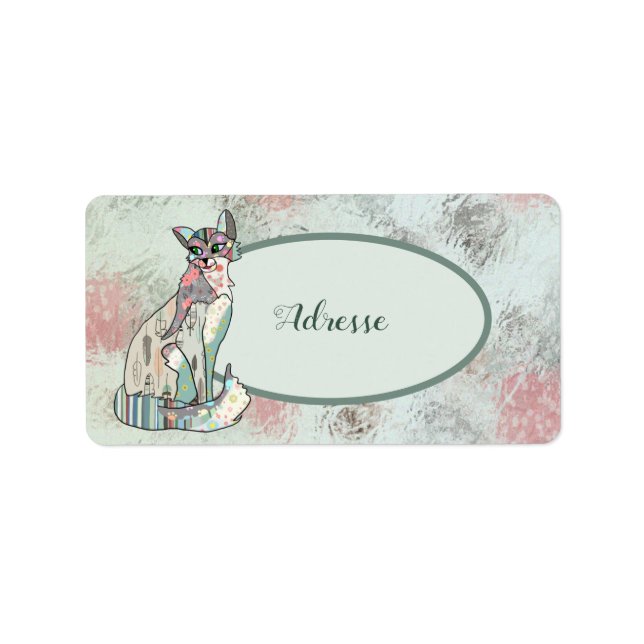 Étiquette Chat précieux (Devant)