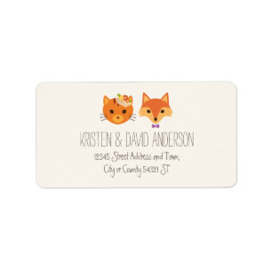 Étiquette Chat Whimsland et Fox Couple Mariage