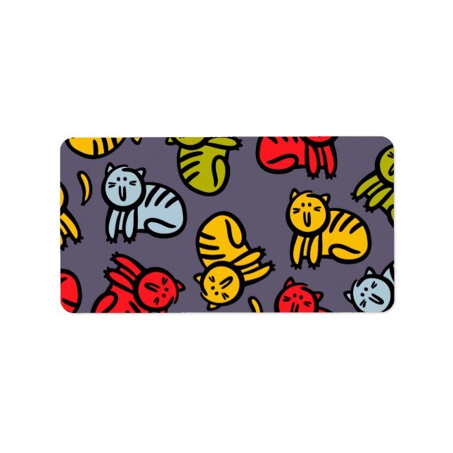 Étiquette Chats plus bananes (Devant)