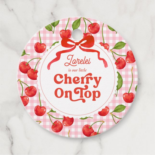 Étiquette Cherry on Top Favoriser (Devant)