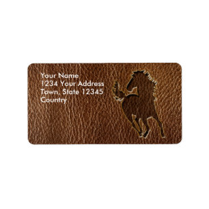 Étiquette Cheval simili cuir