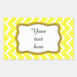 Étiquette Chevron jaune