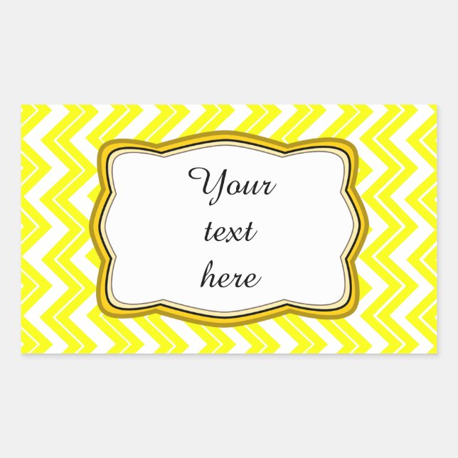 Étiquette Chevron jaune (Devant)