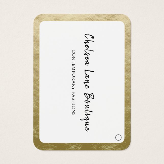 Étiquette Chic Gold Border Boutique Hanging Price (Devant)