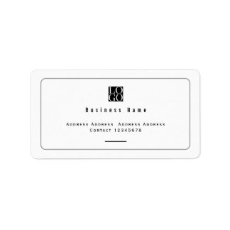 Étiquette Chic Minimalist Business Logo White