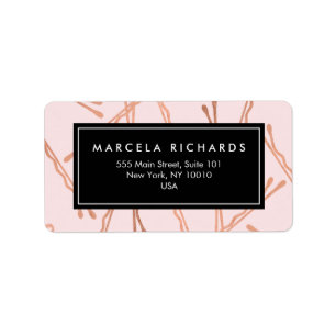 Étiquette Chic Rose Gold Bobby Pins Coiffeur Styliste Salon