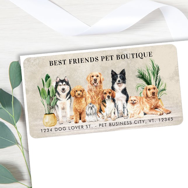 Étiquette Chien Groomer Animaux de compagnie Chiens de mario (Créateur téléchargé)