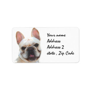 Étiquette Chien heureux de bouledogue français