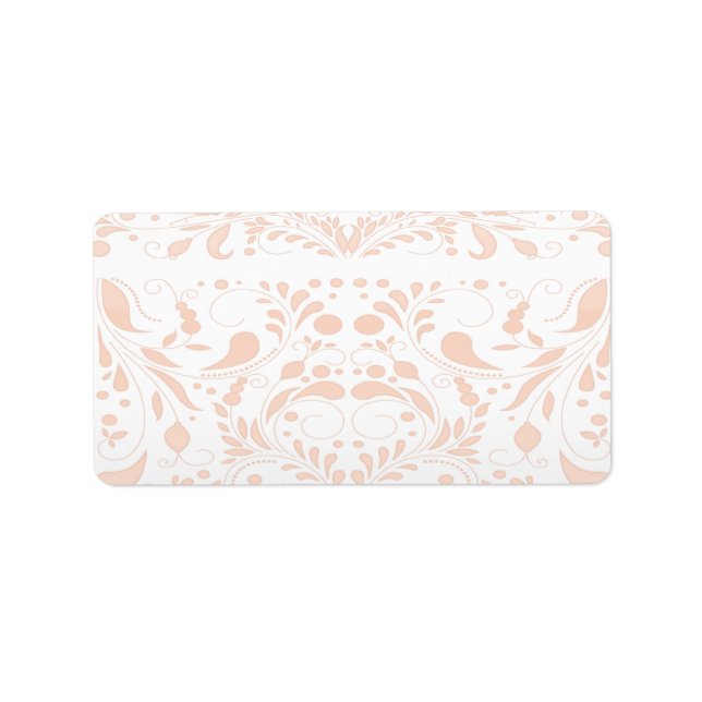 Étiquette Chocolat brun damassé inspirant (Devant)