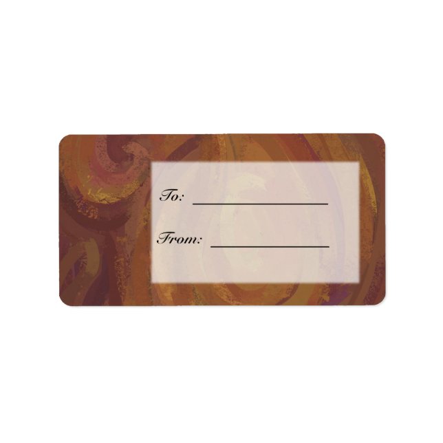 Étiquette Chocolat Carmel Swirl (Devant)