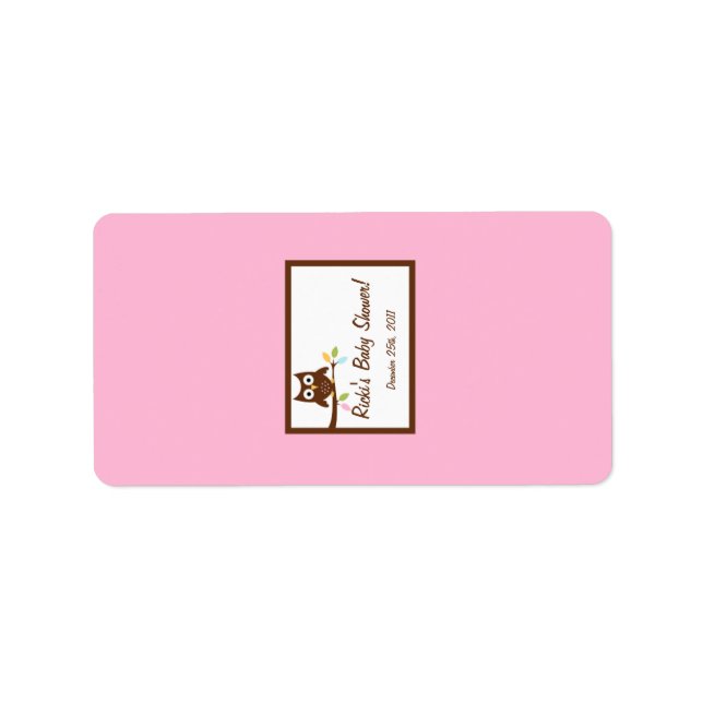 Étiquette Chouette de la forêt miniature de Hershey de 1,25  (Devant)