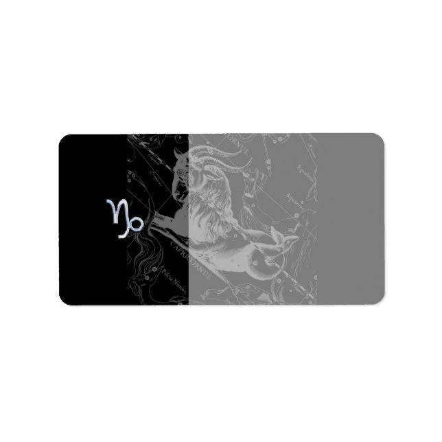 Étiquette Chrome comme Capricorn Zodiac Connexion Hevelius (Devant)