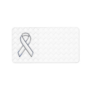 Étiquette Chrome White Ribbon Sensibilisation sur Checkers I