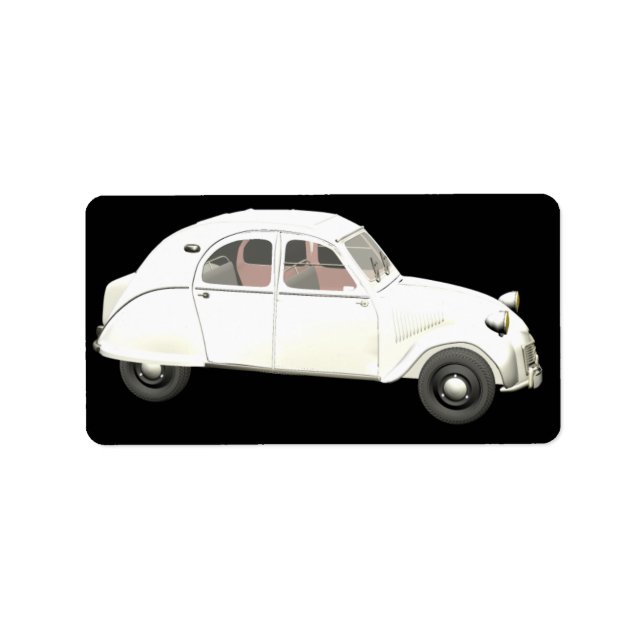 Étiquette Citroen blanc 2CV (Devant)