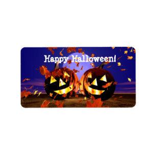 Étiquette Citrouilles d'Halloween