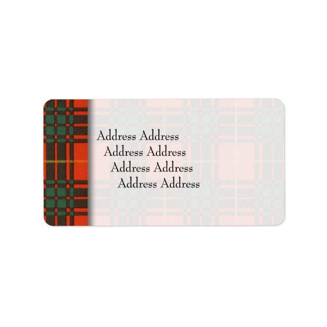 Étiquette Clan Bruce Plaid Scottish tartan (Devant)