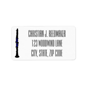 Étiquette Clarinet Noir Clarhouette Clarinette