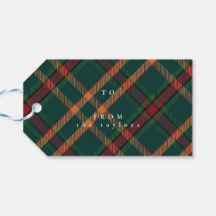 Étiquette classique de Noël à/de cadeau
