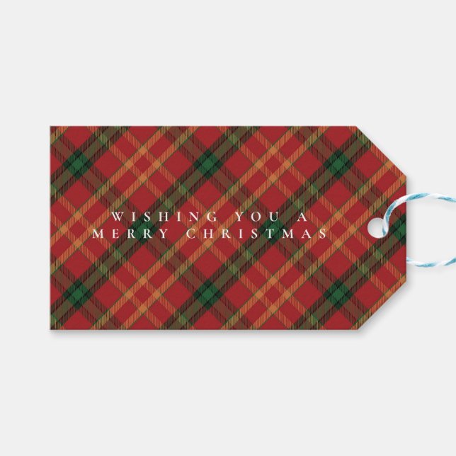 Étiquette classique de Noël à/de cadeau (Devant (Horizontal))