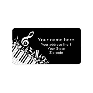 Étiquette Clés de piano et notes musicales