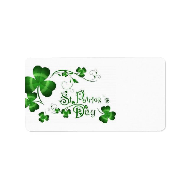 Étiquette Clover de la Saint-Patrick (Devant)