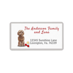 Étiquette Cockapoo Home Family Return Adresse