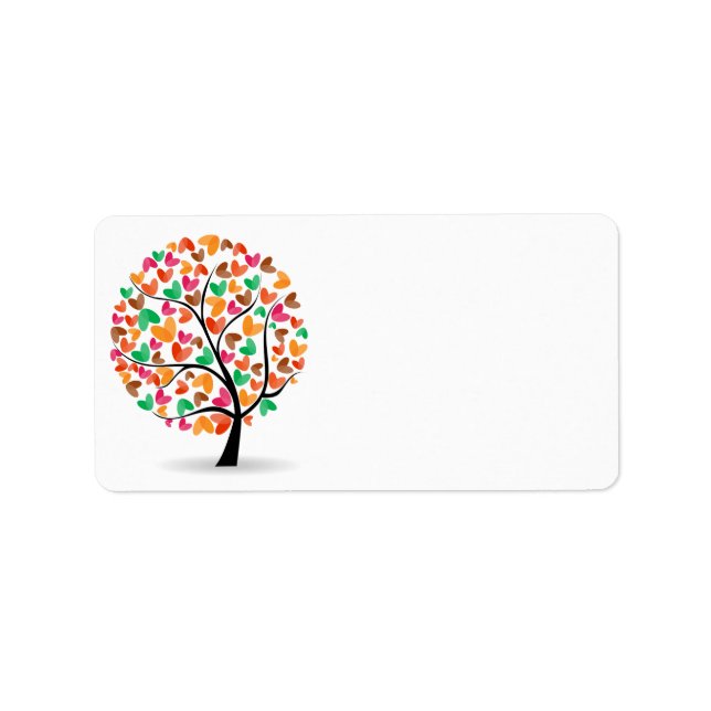 Étiquette Coeurs d'arbre (Devant)