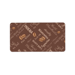 Étiquette Coffret Grains Cappuccino Lover plat blanc Mocha