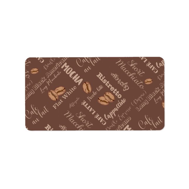 Étiquette Coffret Grains Cappuccino Lover plat blanc Mocha (Devant)