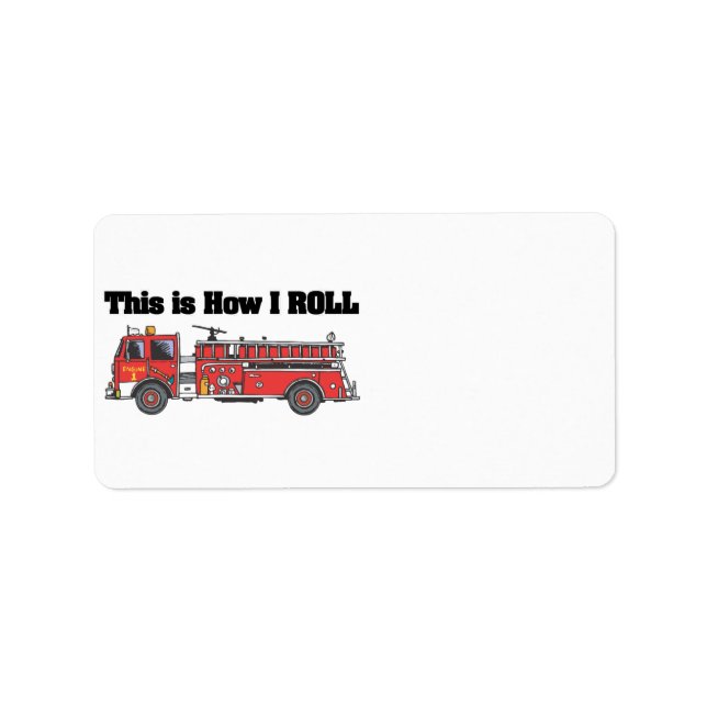 Étiquette Comment je roule (Moteur d'incendie/Camion) (Devant)