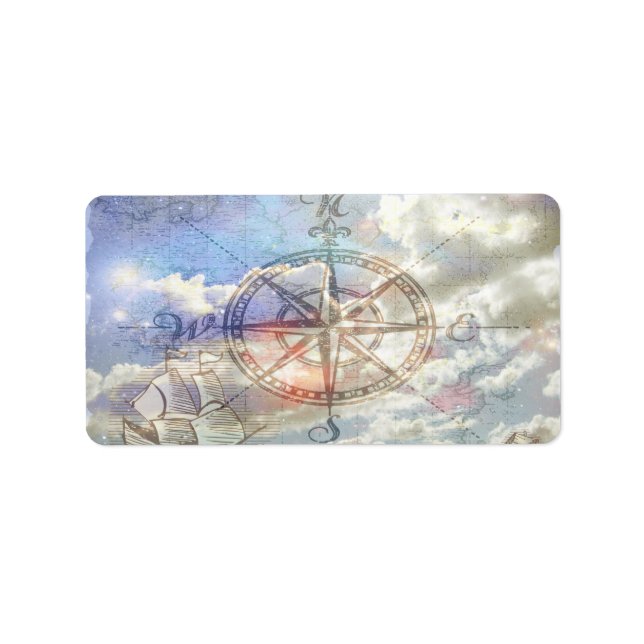 Étiquette Compas des nuages (Devant)