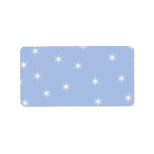 Étiquette Conception d'étoiles blanches et bleues